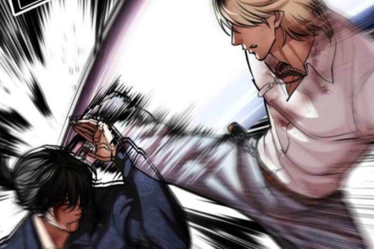 읽기 링크 만화 외모지상주의 (Lookism) 577화 한국어, 나재견, 여전히 친구들에게 경고하려 애쓰다